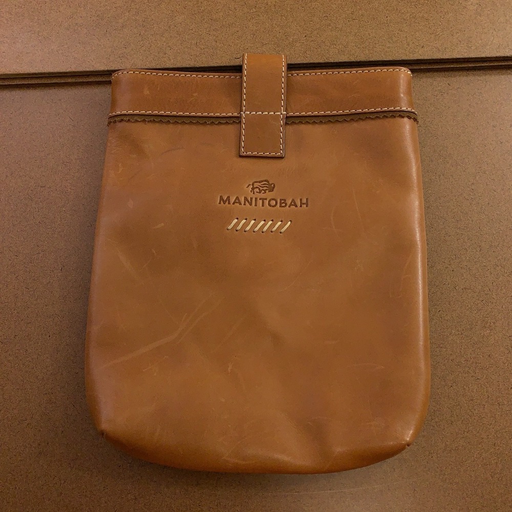 Manitobah Brown Leather Pouch Bag New